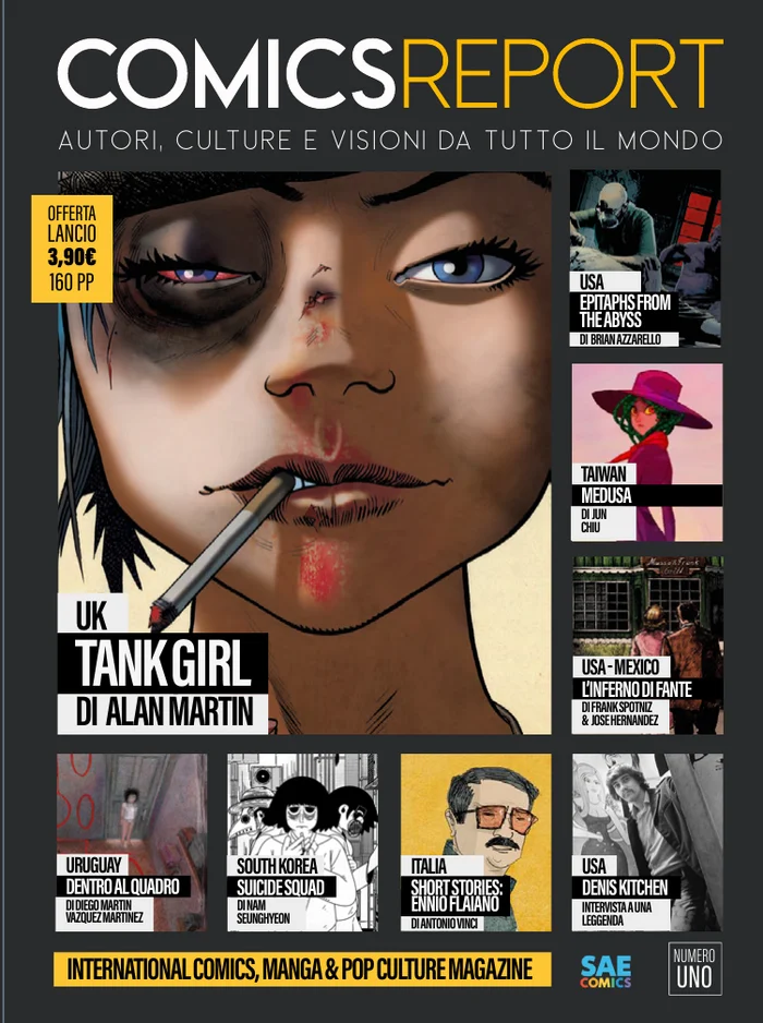 Variant cover di Comics Report 1 dedicata a Tank Girl