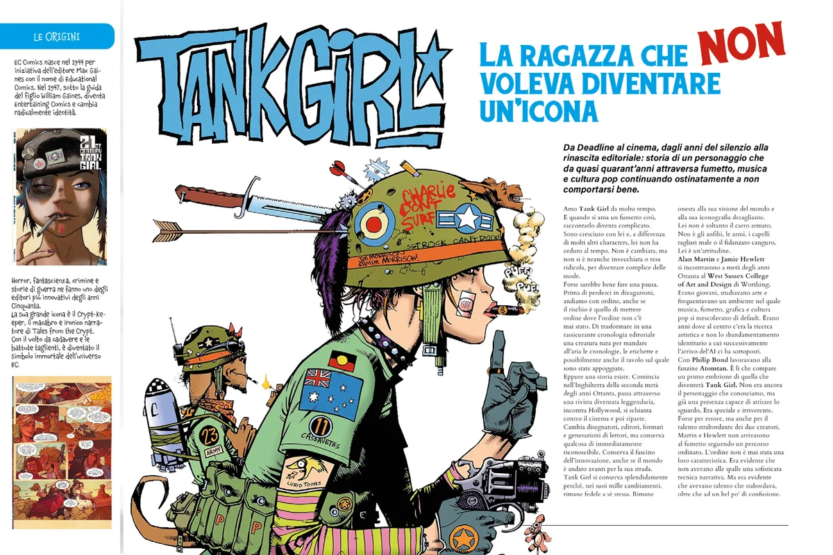L'articolo su Tank Girl in Comics Report 1
