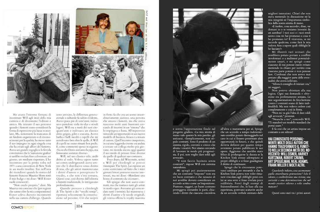 L'intervista a Denis Kitchen in Comics Report 1, con le foto insieme a Will Eisner
