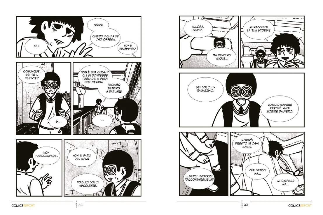 Tavole di Suicide Club di Nam Seunghyeon in Comics Report 1